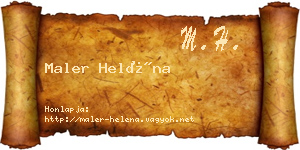 Maler Heléna névjegykártya